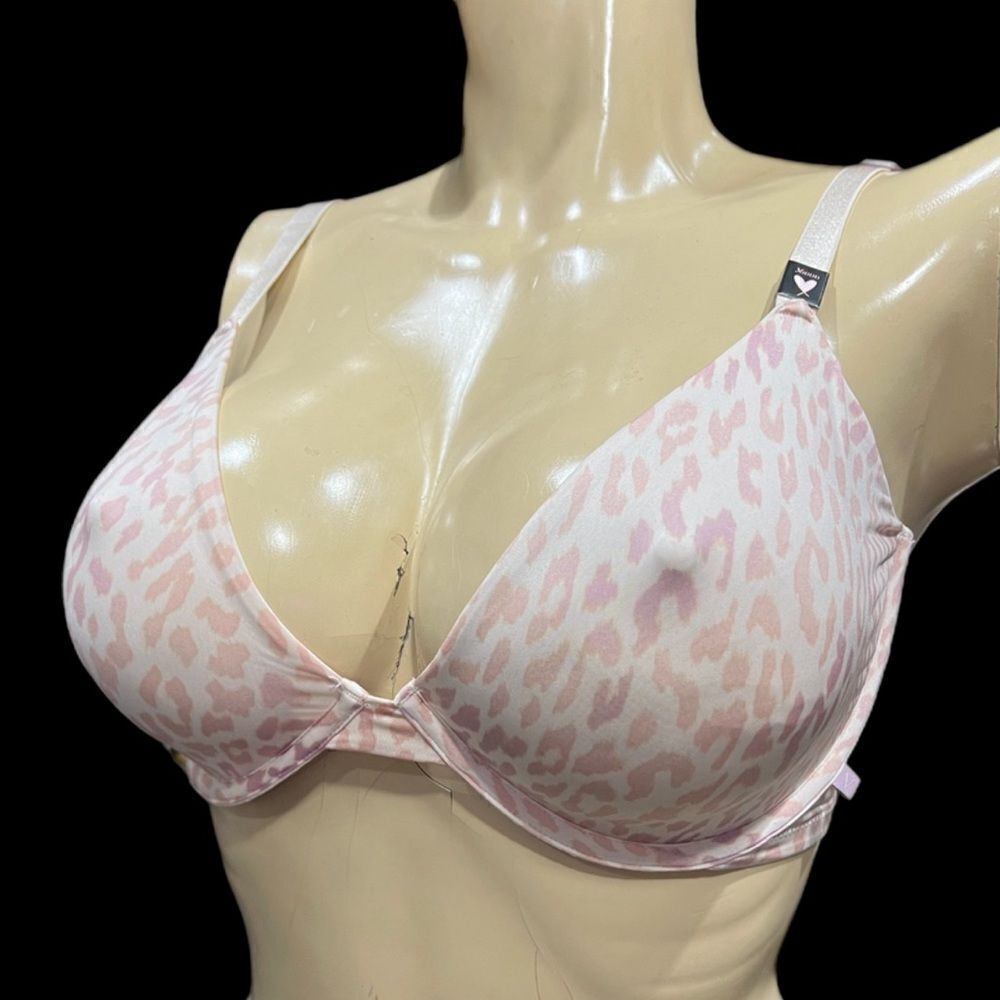 Victoria’s Secret Sexy Unlined Demi Animal Print Satiny Bra 32C New